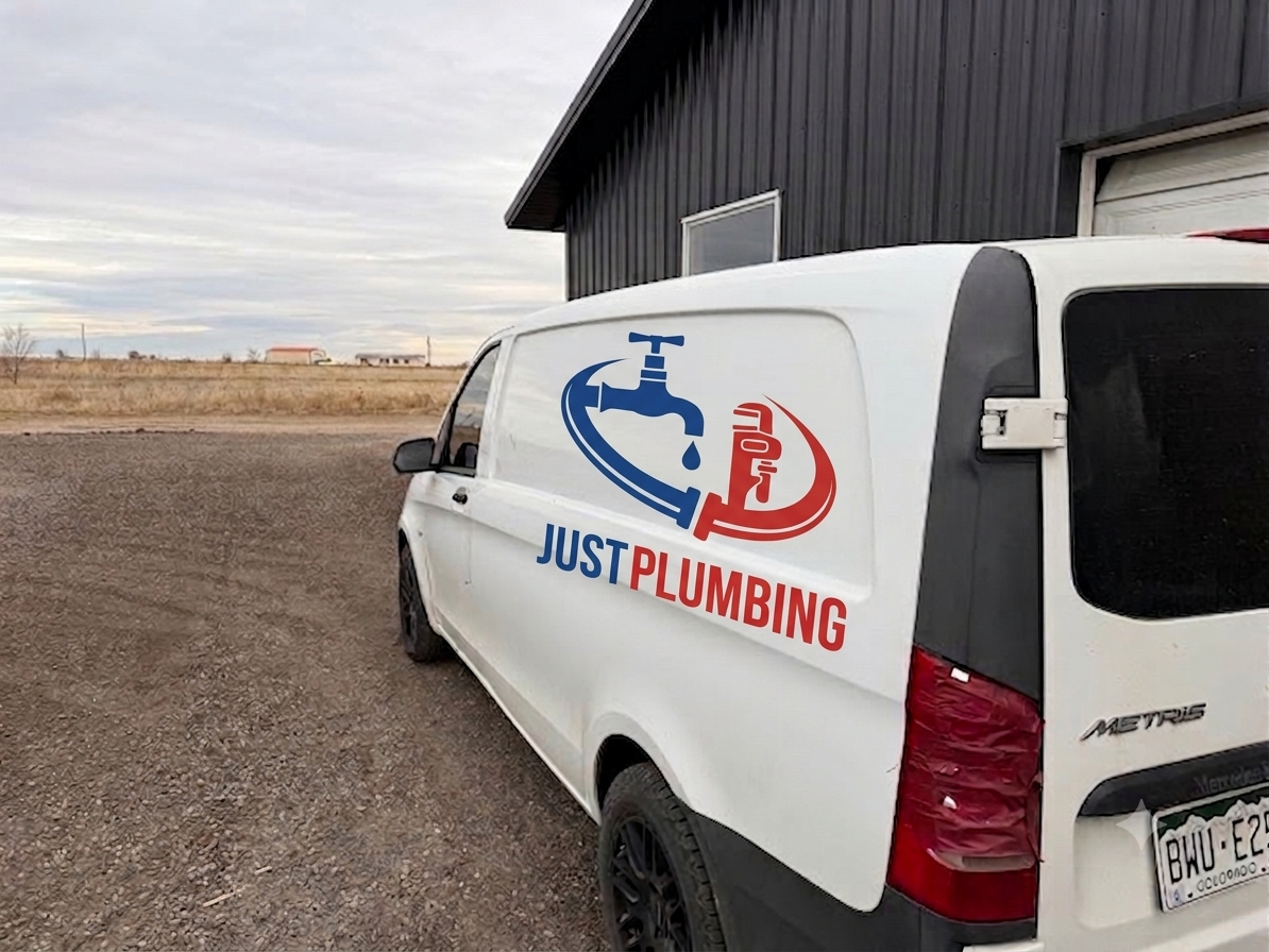 Just Plumbing service van dispatched for water heater repair and whole-home repiping in Castle Rock CO